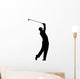 Golf Swing Golfing Silhouette Wall Decal