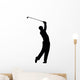 Golf Swing Golfing Silhouette Wall Decal