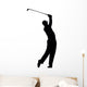 Golf Swing Golfing Silhouette Wall Decal