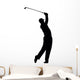 Golf Swing Golfing Silhouette Wall Decal