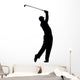 Golf Swing Golfing Silhouette Wall Decal
