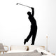 Golf Swing Golfing Silhouette Wall Decal
