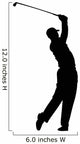 Golf Swing Golfing Silhouette Wall Decal