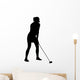 Female Golf Wall Decal