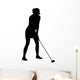 Female Golf Wall Decal
