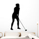 Female Golf Wall Decal