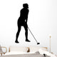 Female Golf Wall Decal