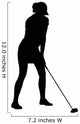 Female Golf Wall Decal