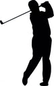 Golfing Silhouette Wall Decal