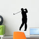 Golfing Silhouette Wall Decal