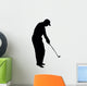 Golfing Silhouette Wall Decal