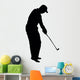 Golfing Silhouette Wall Decal