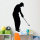 Golfing Silhouette Wall Decal