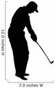 Golfing Silhouette Wall Decal