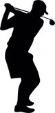 Golfing Silhouette Wall Decal