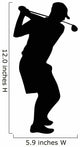 Golfing Silhouette Wall Decal