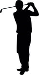 Golfing Silhouette Wall Decal