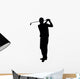Golfing Silhouette Wall Decal