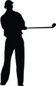 Golfing Silhouette Wall Decal