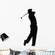 Golfing Silhouette Wall Decal