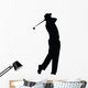 Golfing Silhouette Wall Decal