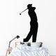 Golfing Silhouette Wall Decal