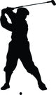Golfing Silhouette Wall Decal