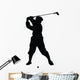 Golfing Silhouette Wall Decal