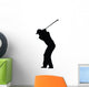 Golfing Silhouette Wall Decal