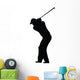Golfing Silhouette Wall Decal