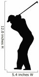 Golfing Silhouette Wall Decal