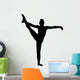 Gymnastics Silhouette Leg up Wall Decal