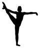 Gymnastics Silhouette Leg up Wall Decal