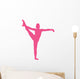 Gymnastics Silhouette Leg up Wall Decal