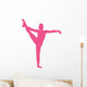 Gymnastics Silhouette Leg up Wall Decal