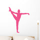 Gymnastics Silhouette Leg up Wall Decal