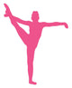 Gymnastics Silhouette Leg up Wall Decal