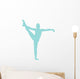 Gymnastics Silhouette Leg up Wall Decal