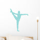 Gymnastics Silhouette Leg up Wall Decal