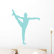 Gymnastics Silhouette Leg up Wall Decal