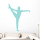 Gymnastics Silhouette Leg up Wall Decal