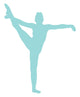 Gymnastics Silhouette Leg up Wall Decal