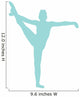 Gymnastics Silhouette Leg up Wall Decal