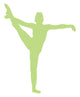 Gymnastics Silhouette Leg Up Wall Decal