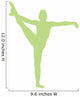 Gymnastics Silhouette Leg Up Wall Decal