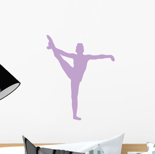 Gymnastics Silhouette Leg up Wall Decal