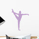 Gymnastics Silhouette Leg up Wall Decal
