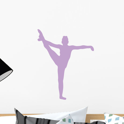 Gymnastics Silhouette Leg up Wall Decal