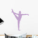 Gymnastics Silhouette Leg up Wall Decal