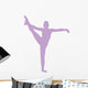Gymnastics Silhouette Leg up Wall Decal